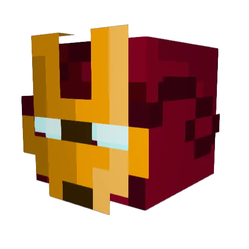 ironman_222 Minecraft avatar head, 3D render