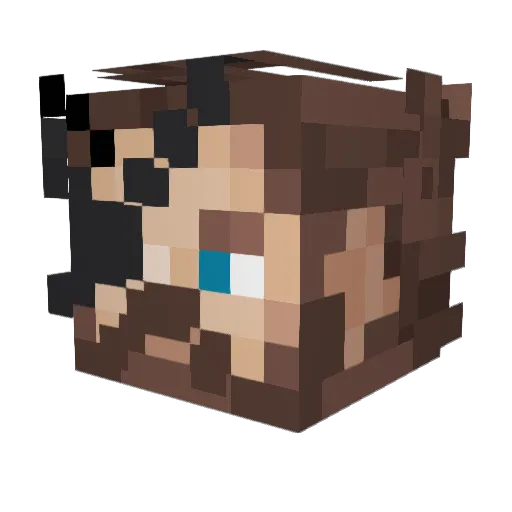 ironman_mus Minecraft avatar head, 3D render