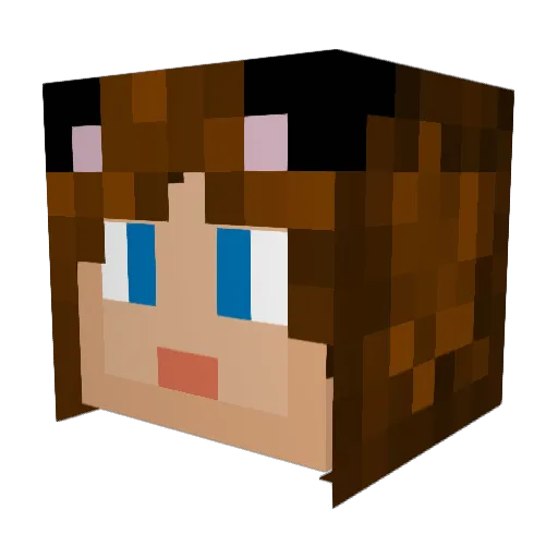 ironore Minecraft avatar head, 3D render