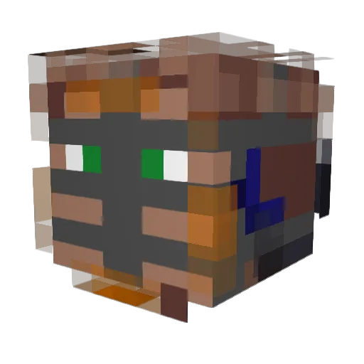 ironpr1me Minecraft avatar head, 3D render