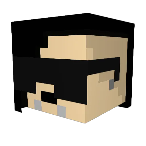 irontogood Minecraft avatar head, 3D render