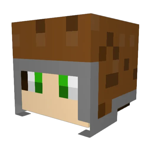 ironwolf1945 Minecraft avatar head, 3D render