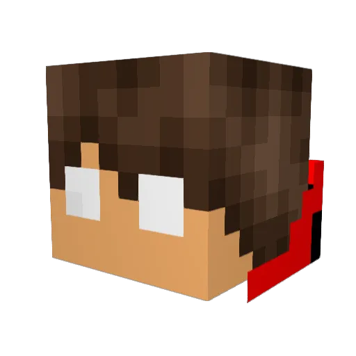 ironwolfus Minecraft avatar head, 3D render