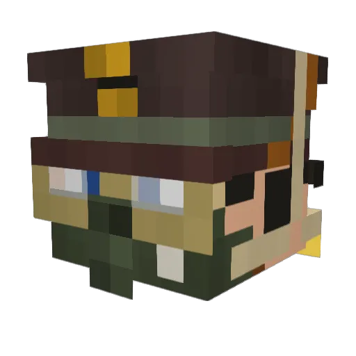 irony_dusts Minecraft avatar head, 3D render