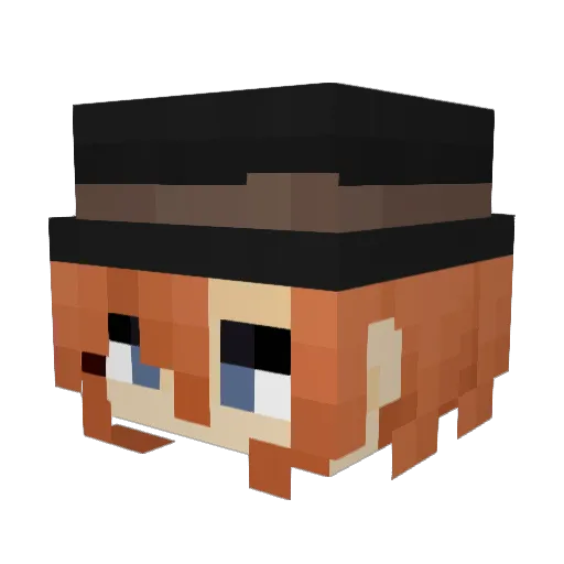irowaa Minecraft avatar head, 3D render