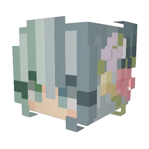 irowurof Minecraft avatar head, 3D render