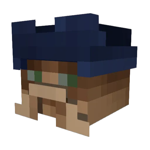 irritational Minecraft avatar head, 3D render