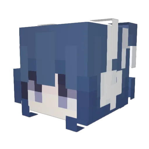 irritert Minecraft avatar head, 3D render