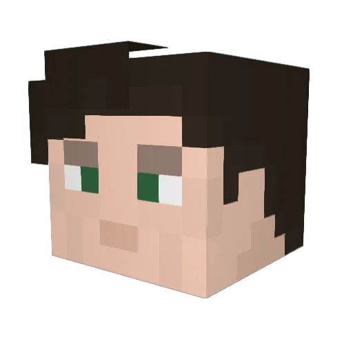 irrsinnig Minecraft avatar head, 3D render