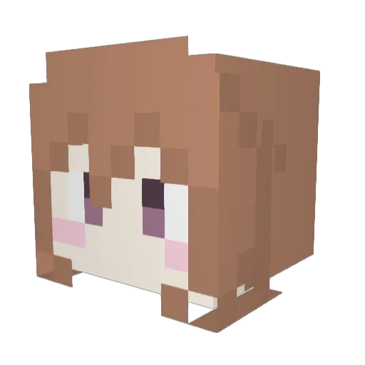 irukamiS Minecraft avatar head, 3D render
