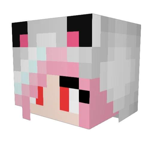 irumesu Minecraft avatar head, 3D render