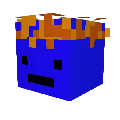 irwinorjinal Minecraft avatar head, 3D render