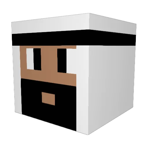 is8m23 Minecraft avatar head, 3D render
