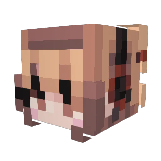 isMeruu Minecraft avatar head, 3D render