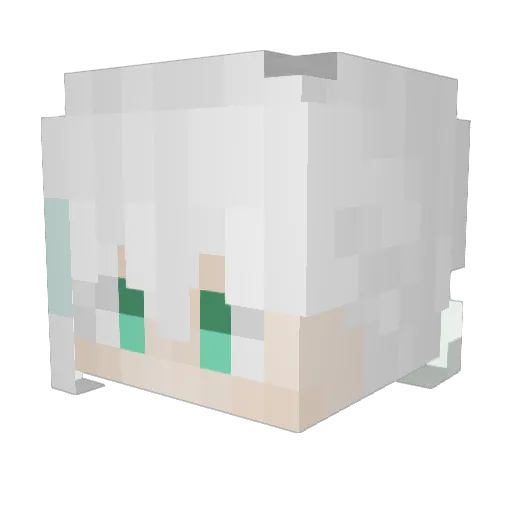 is_Re Minecraft avatar head, 3D render