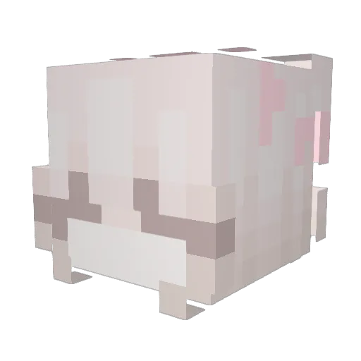 is_qing Minecraft avatar head, 3D render