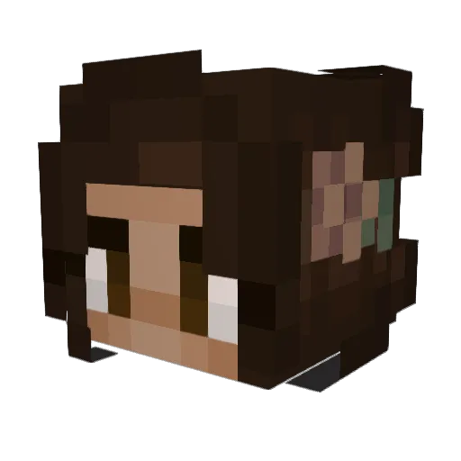 isa0421 Minecraft avatar head, 3D render