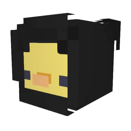 isa6el Minecraft avatar head, 3D render