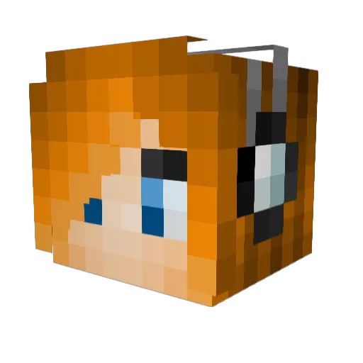 isa_arantes Minecraft avatar head, 3D render