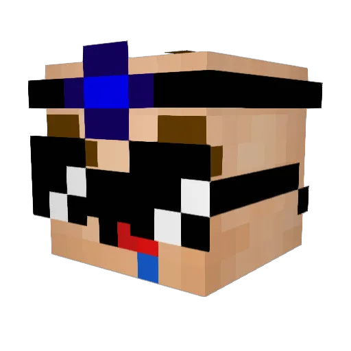 isaacalford Minecraft avatar head, 3D render