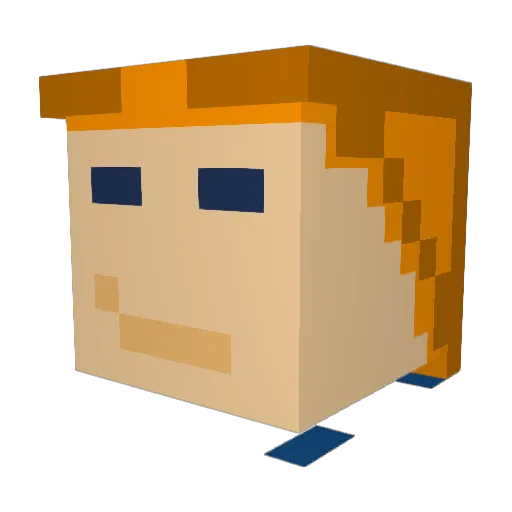isaaccs2013 Minecraft avatar head, 3D render