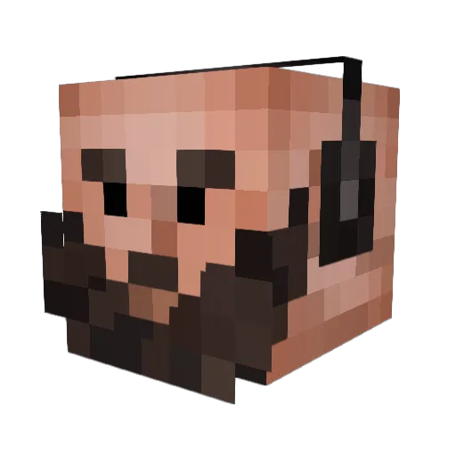isaaclindinho Minecraft avatar head, 3D render