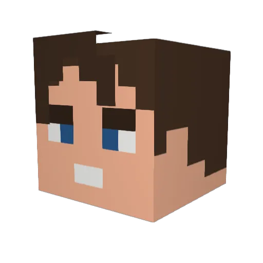 isaacthicc Minecraft avatar head, 3D render