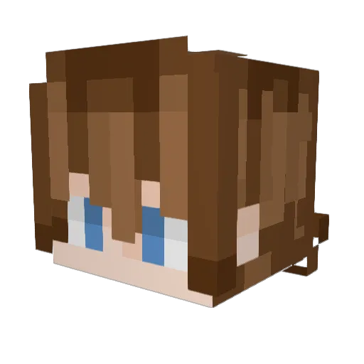 isaacussy Minecraft avatar head, 3D render