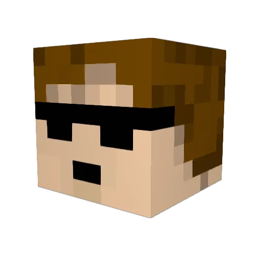 isaacwplay Minecraft avatar head, 3D render