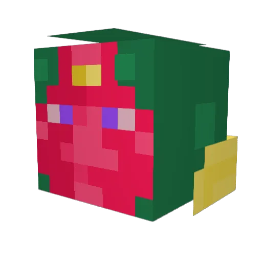 isaangjim Minecraft avatar head, 3D render