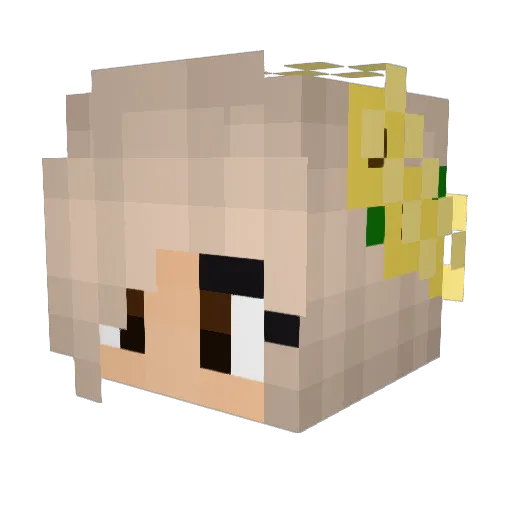 isabates Minecraft avatar head, 3D render