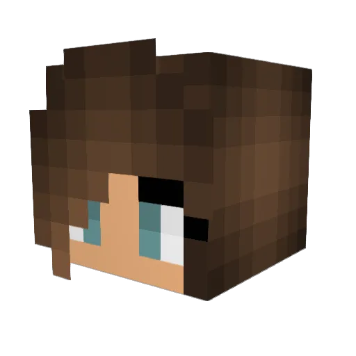 isabeljane Minecraft avatar head, 3D render