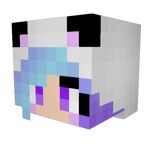 isabella71 Minecraft avatar head, 3D render