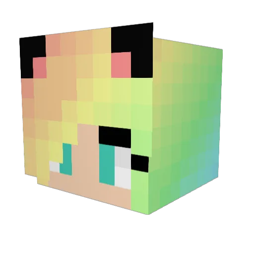isabella_nutella Minecraft avatar head, 3D render