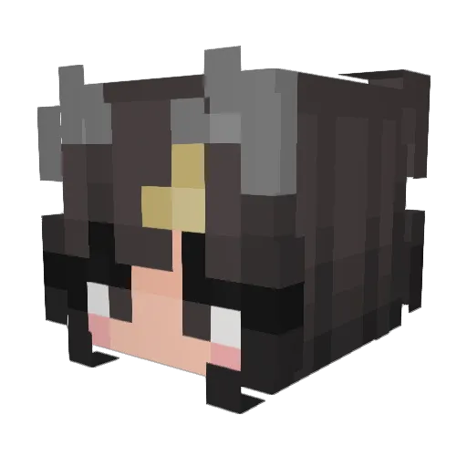 isabellaarose Minecraft avatar head, 3D render