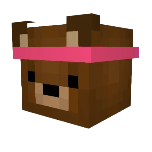 isabellajens Minecraft avatar head, 3D render