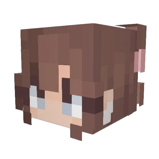 isabellamedinacc Minecraft avatar head, 3D render