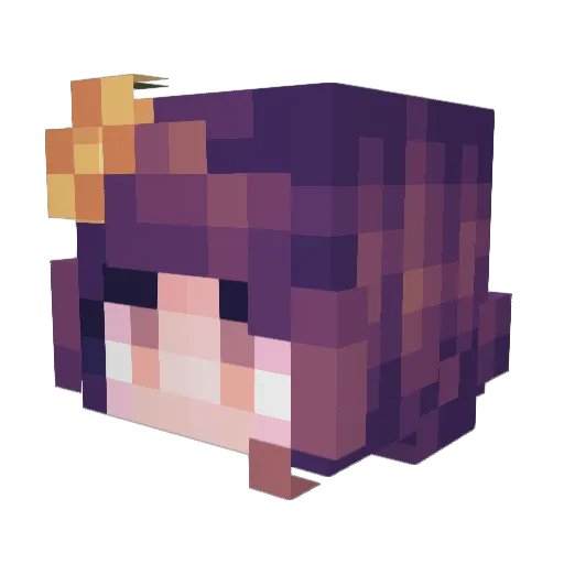 isabellayag Minecraft avatar head, 3D render