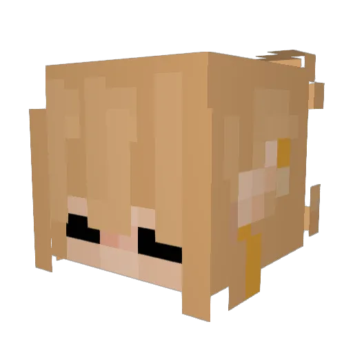 isabelle_zoon Minecraft avatar head, 3D render