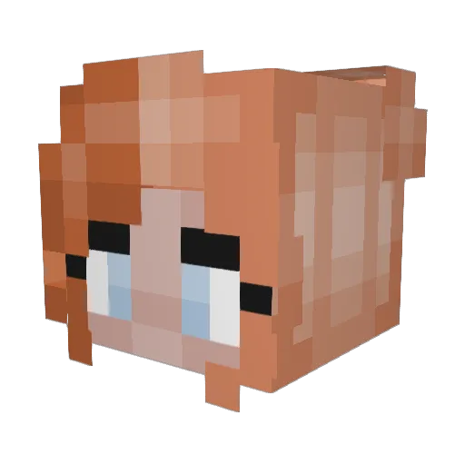 isabellenina Minecraft avatar head, 3D render
