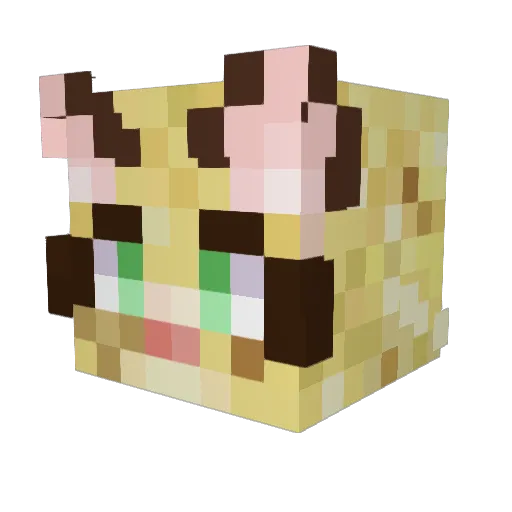 isabellev25 Minecraft avatar head, 3D render