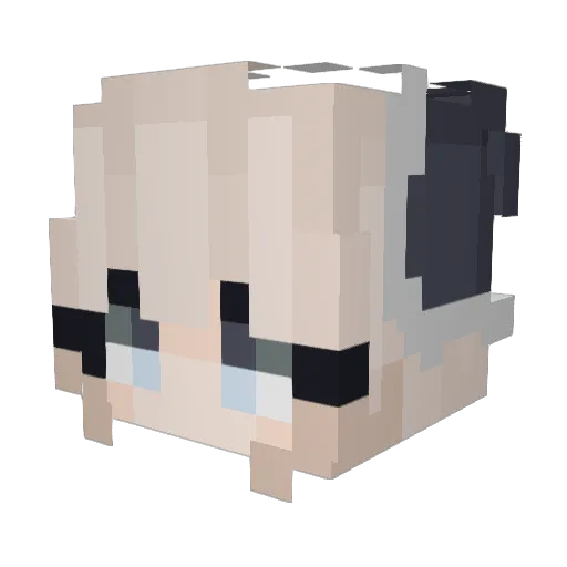isabelns Minecraft avatar head, 3D render