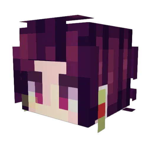 isacce Minecraft avatar head, 3D render