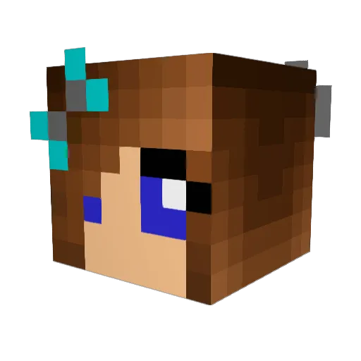 isadora85 Minecraft avatar head, 3D render