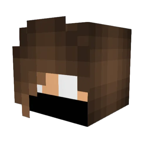 isadora88 Minecraft avatar head, 3D render