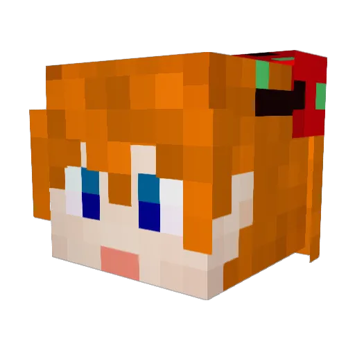 isaka818 Minecraft avatar head, 3D render