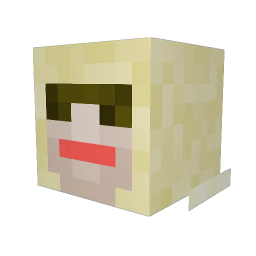 isamonalisa Minecraft avatar head, 3D render