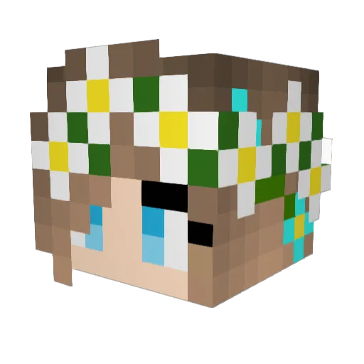 isasophi Minecraft avatar head, 3D render