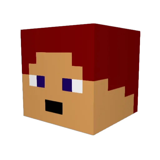 isatarA1 Minecraft avatar head, 3D render