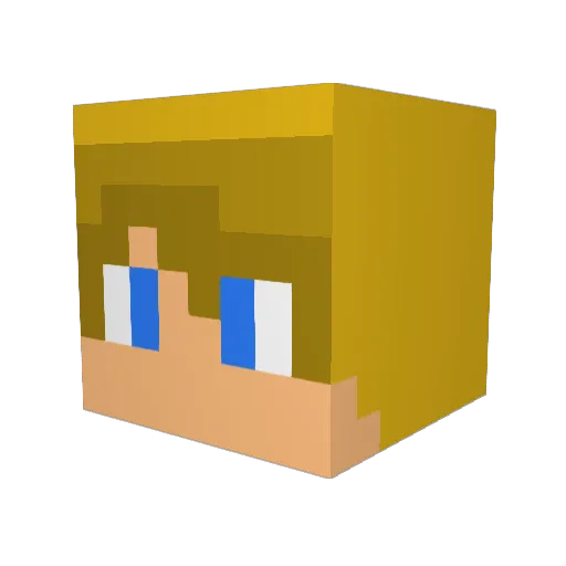 isawatree Minecraft avatar head, 3D render